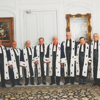 The protocol photo of the Lebanese Constitutional Council during its second mandate (2001-2005)