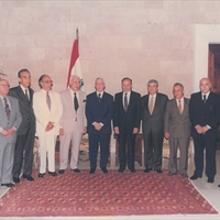 A protocol visit to the President of the Lebanese Republic Elias Hraoui in 1997