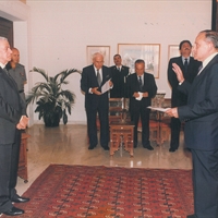 Taking an oath before the President of the Republic on August 25, 1997