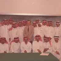 With a class of graduates at the Naif Arab University of Security Sciences in Riyadh (1986)